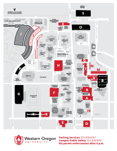 WOU Campus Parking Lot Map