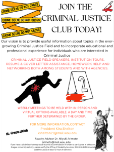 Criminal Justice Club - Criminal Justice Sciences Division