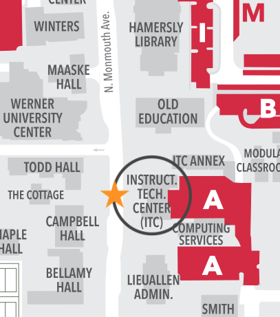 ITC location on the campus map