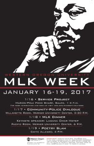 2017 MLK Week event details poster