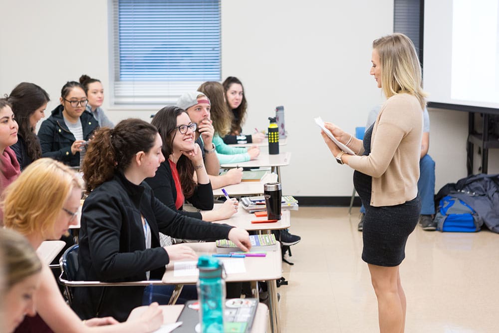 WOU students in class