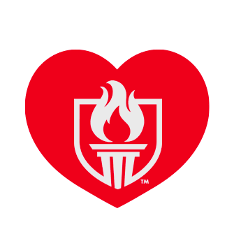 WOU logo inside heart