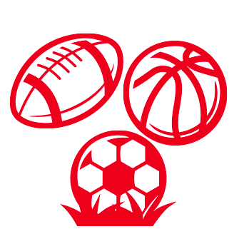 football, basketball, and soccer ball