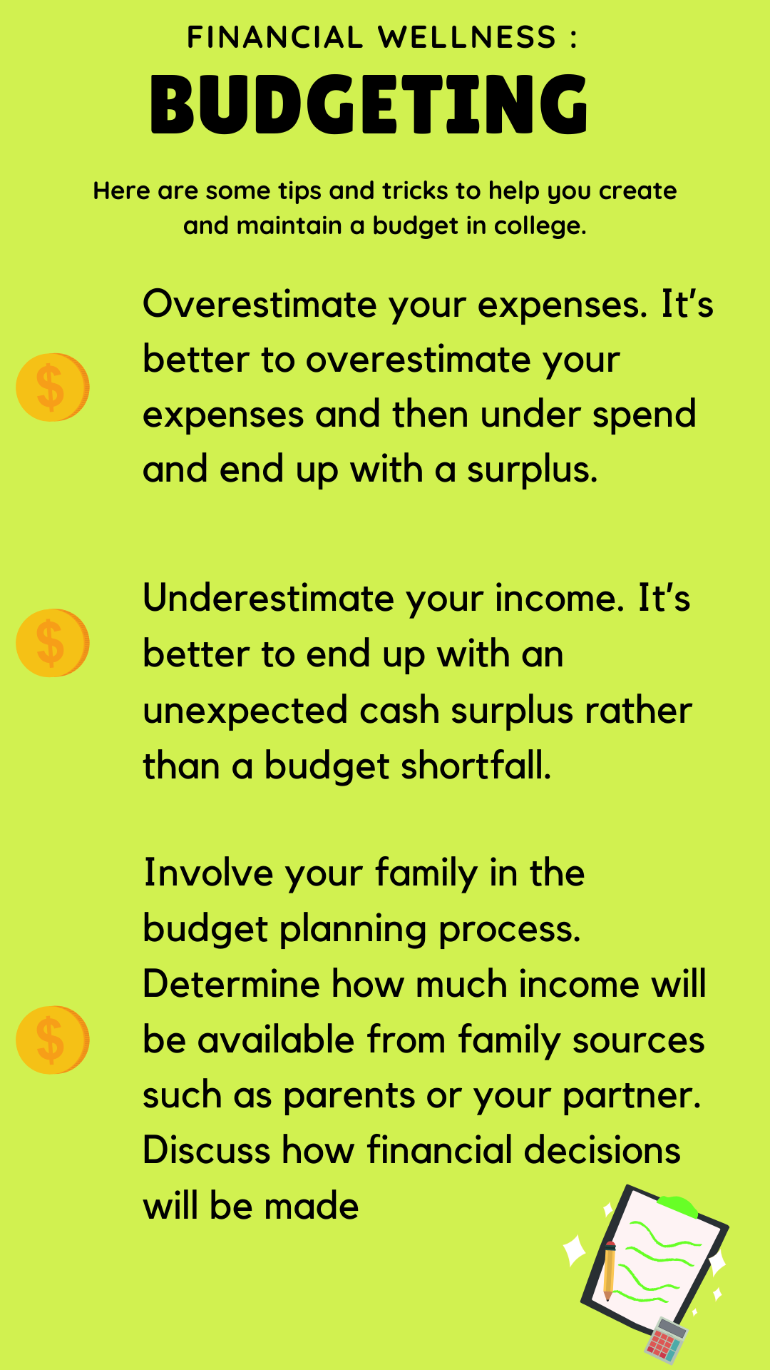 Budgeting Student Health Counseling Center