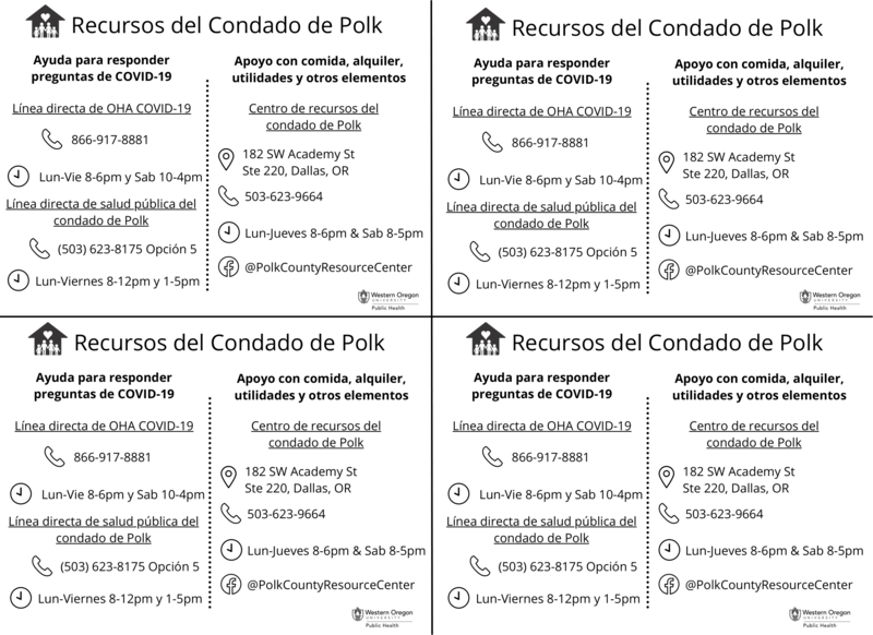 Spring 2022 Polk Resources Handout (English & Spanish)