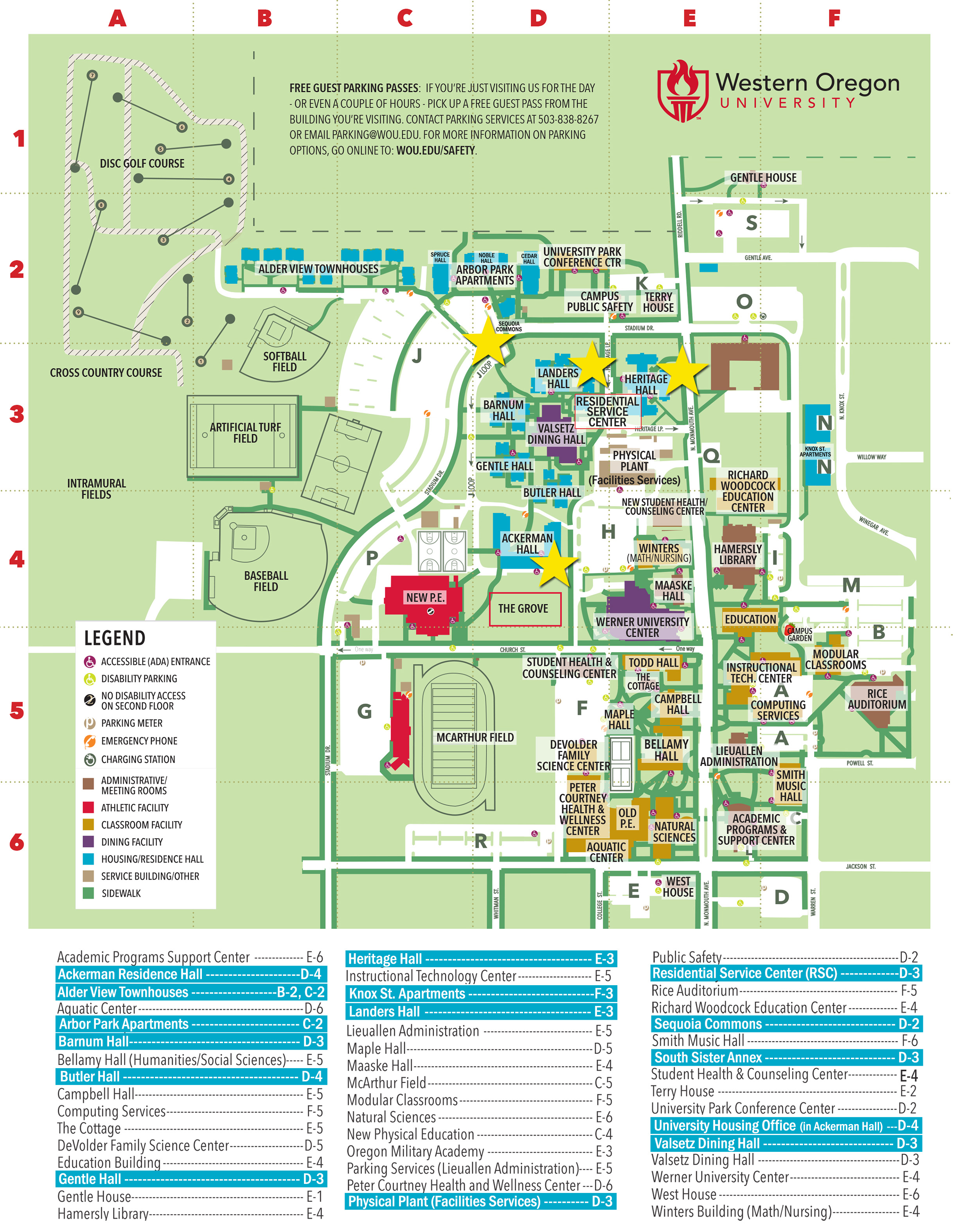 Western Oregon University Map Common Questions (2) – Housing And Dining