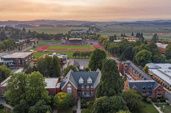 WOU campus from above