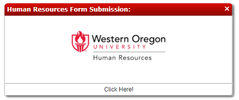 The WOU portal link to the HR forms-submission webpage.