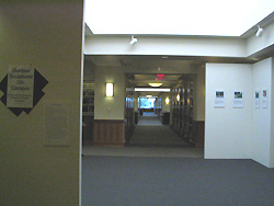 exhibit view from stairs