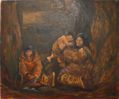 Interior of a Sod House       By: Gugel