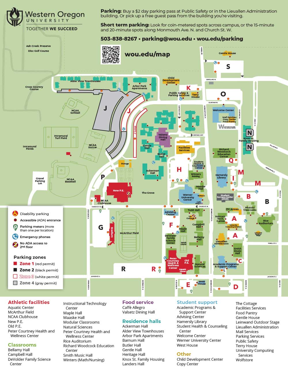 Western Oregon University Campus Map – Map Vector