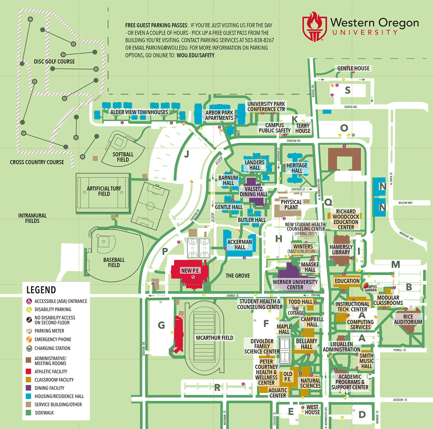 Western Oregon University Campus Map – Map Vector