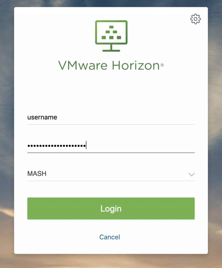 vmware horizon client ctrl alt delete mac