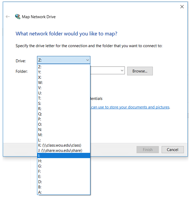 Network Drives Windows step 3