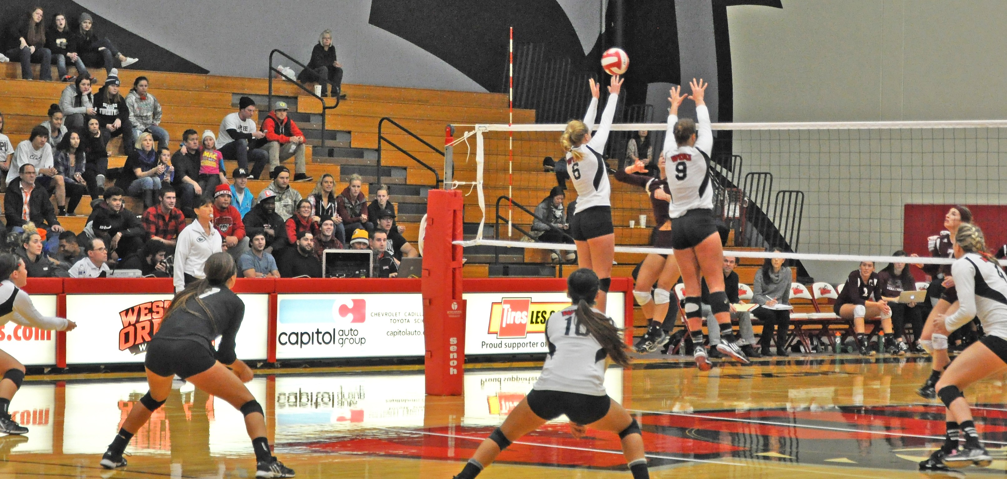 Volleyball sweeps Falcons, falls to Billings