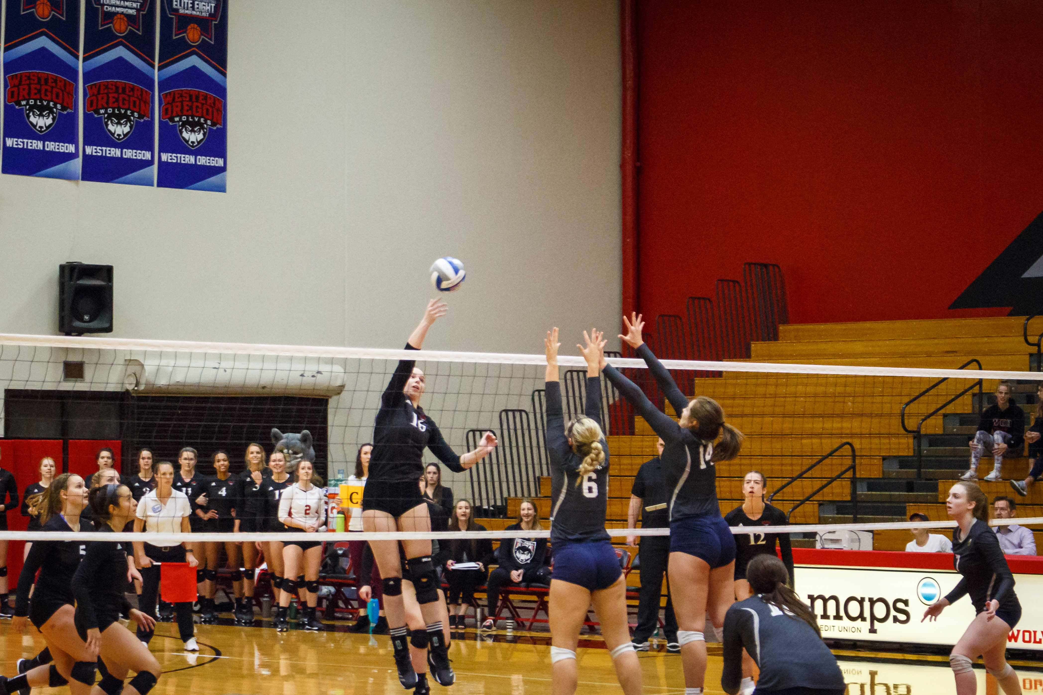 Volleyball wins one, loses one