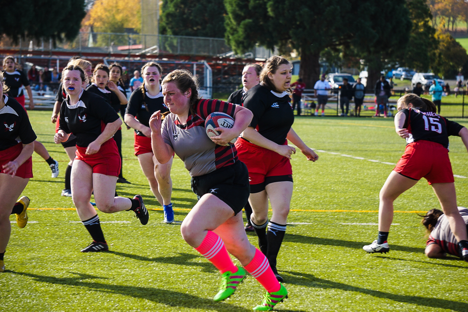 Pedal to the metal, the Wolves shutout the Banshees in home opener of Women’s Rugby
