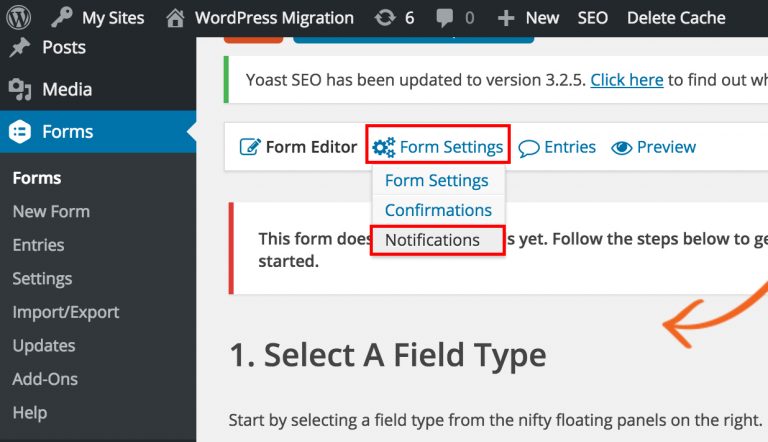 create-a-form-wordpress-support