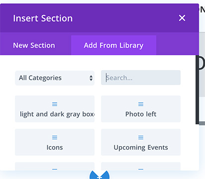 Step 11: Select the section you would like to add