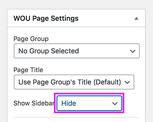 Step 3: Hide the Sidebar