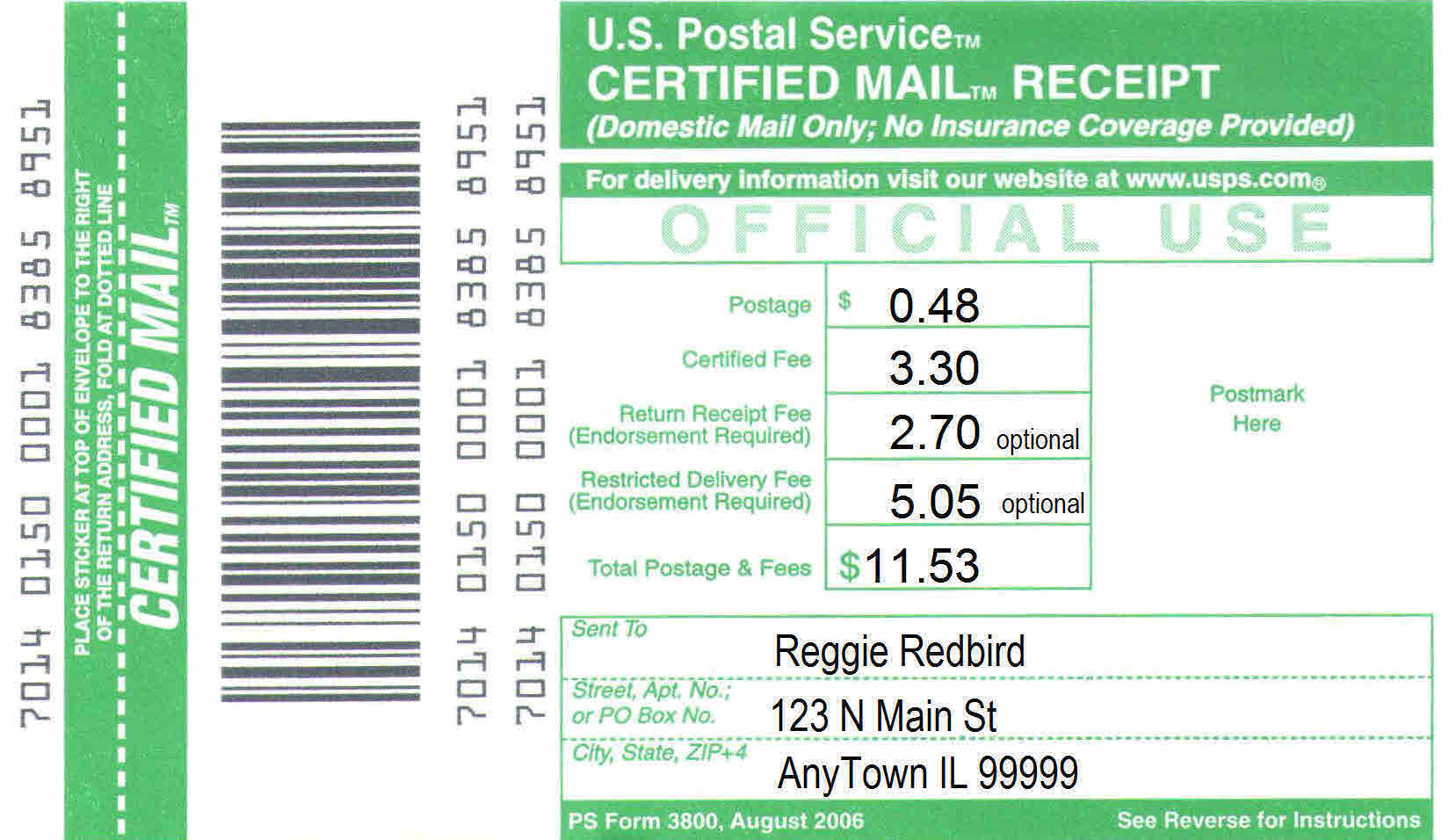 track usps certified mail receipt