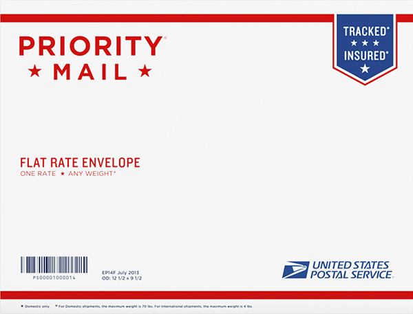 priority mail flat rate envelope price
