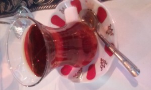 A delicious cup of tea to finish up our evening meal (unable to rotate the photo)