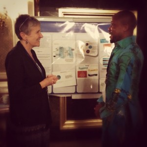 Paul and I at tea break in front of my poster.