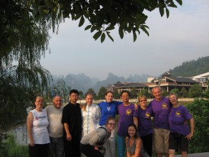 Most of our group, after morning Tai Chi practice on our last day all together in Zhangjiajie