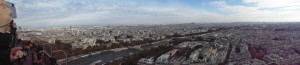 The view from the top of the Eiffel Tower