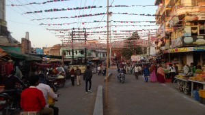 The market in town where all the shopping is done